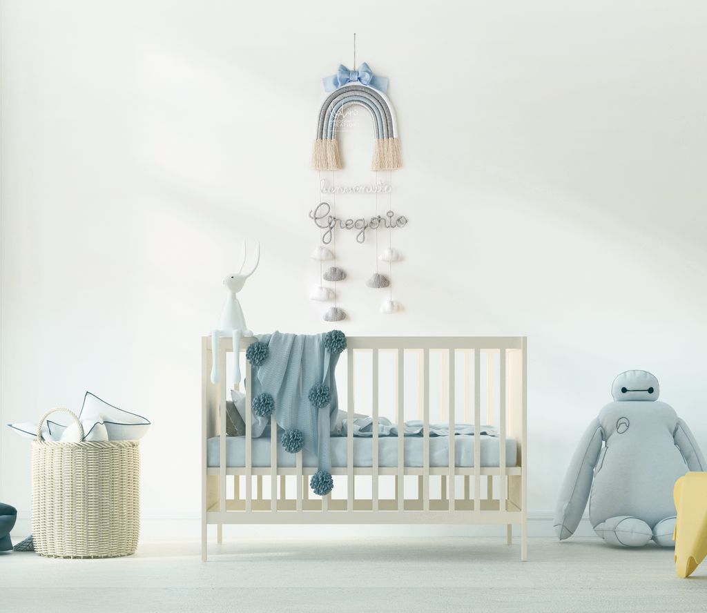 fiocco nascita in macrame personalizzato