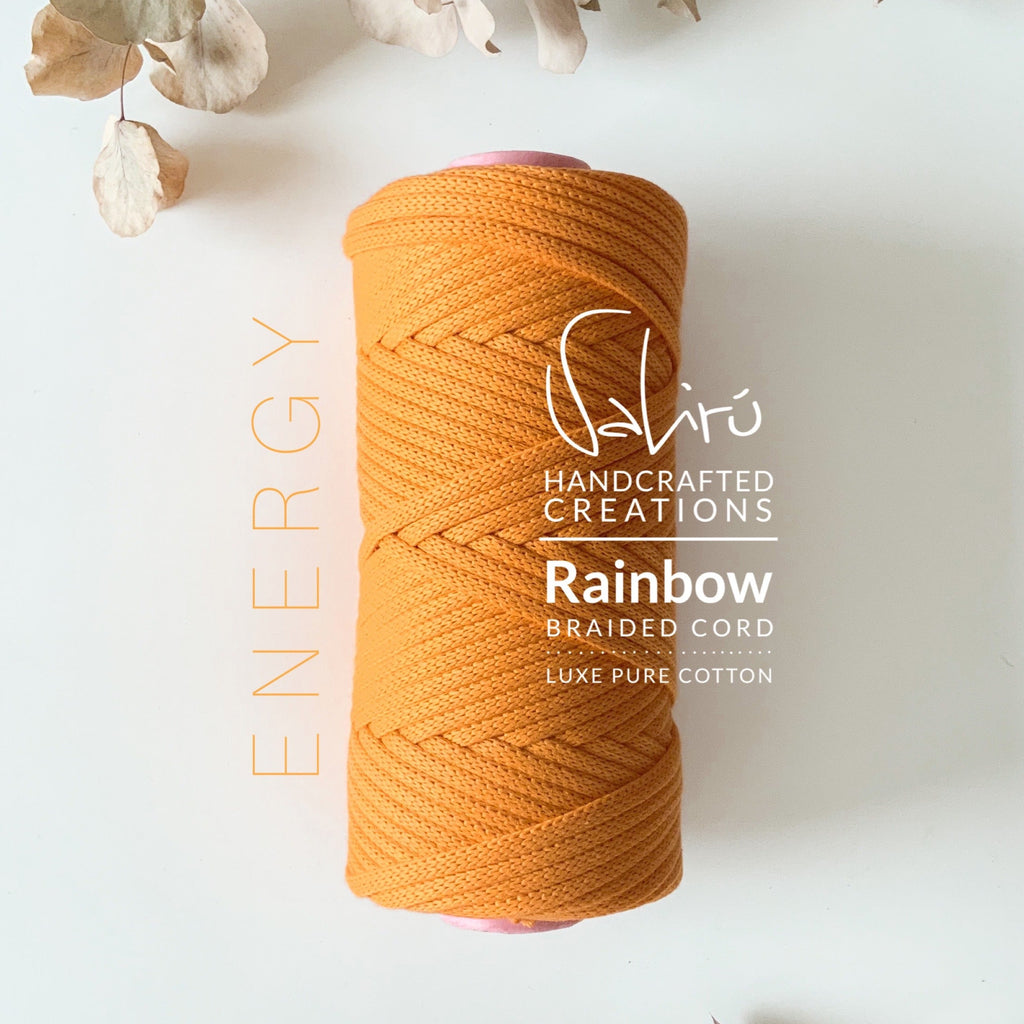 Valirù macramè cord pastello colore 100% cotone puro tricotin scritte rainbow braided