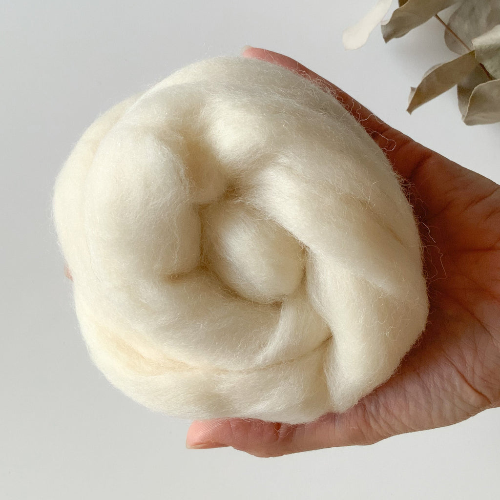 Valiru 100% lana cardata pura 25gr italia pecora pettinata lana corta infeltrimentoacqua ago non trattata macramè telaio  panna