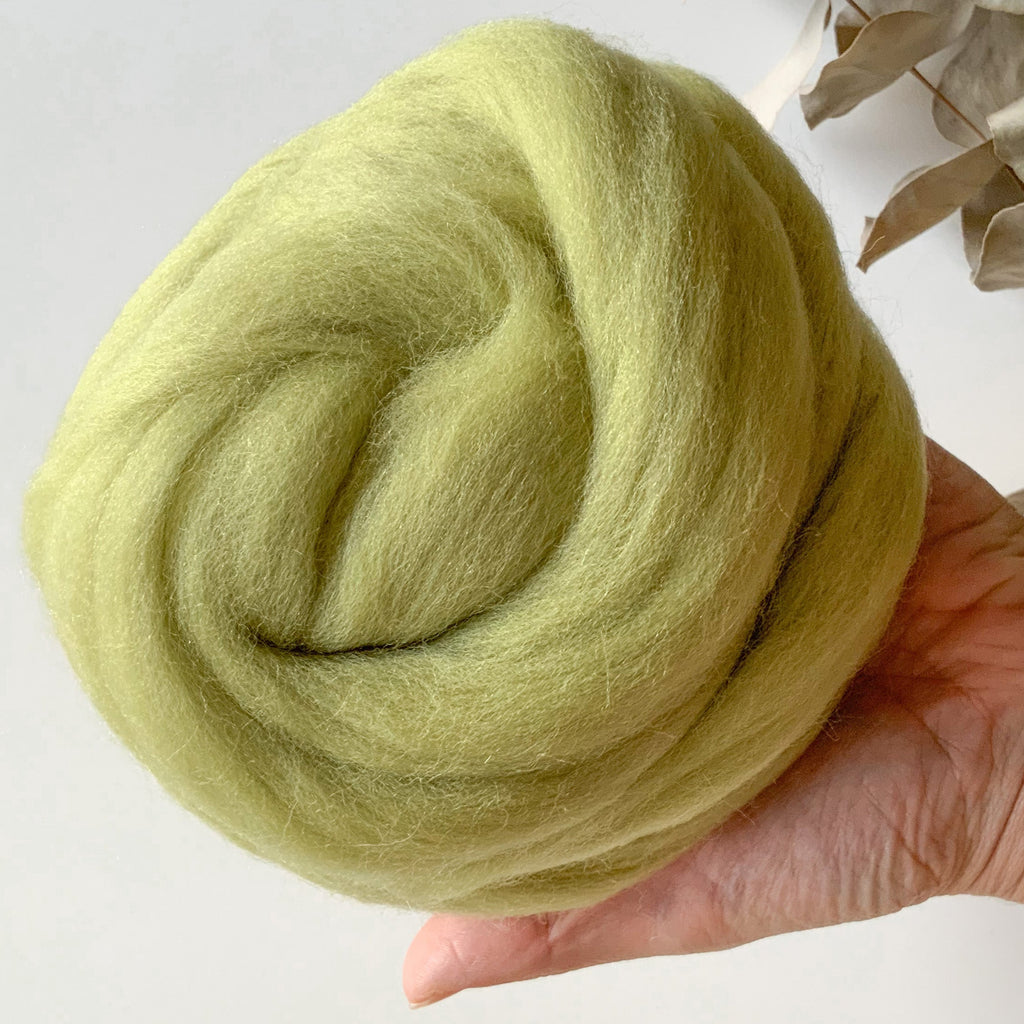 Valiru 100% lana cardata pura 25gr italia pecora pettinata lana corta infeltrimentoacqua ago non trattata macramè telaio verde