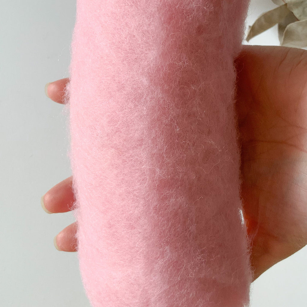 Valiru 100% lana-cardata-pura-vello-20gr pecora infeltrire acqua ago incrociata rosa