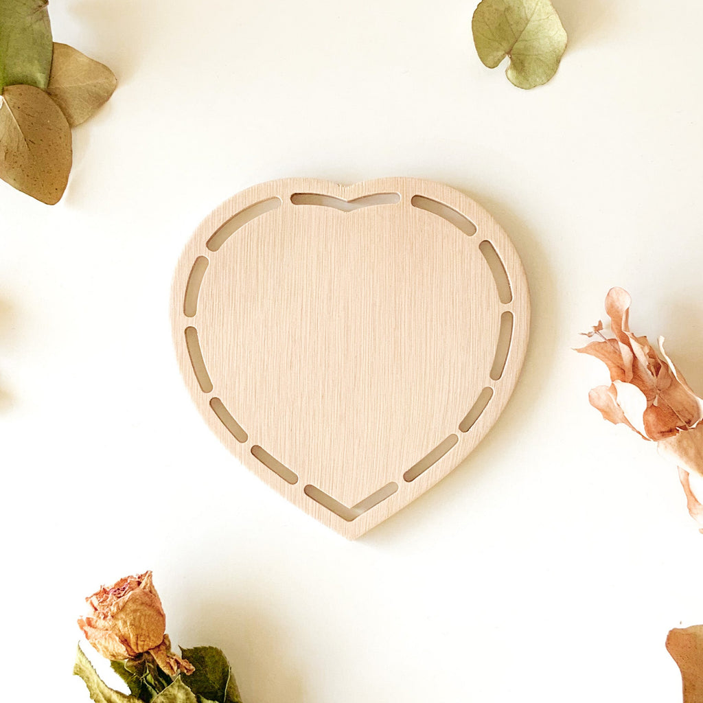 base legno cuore marino macramè crochet italia san valentino amore
